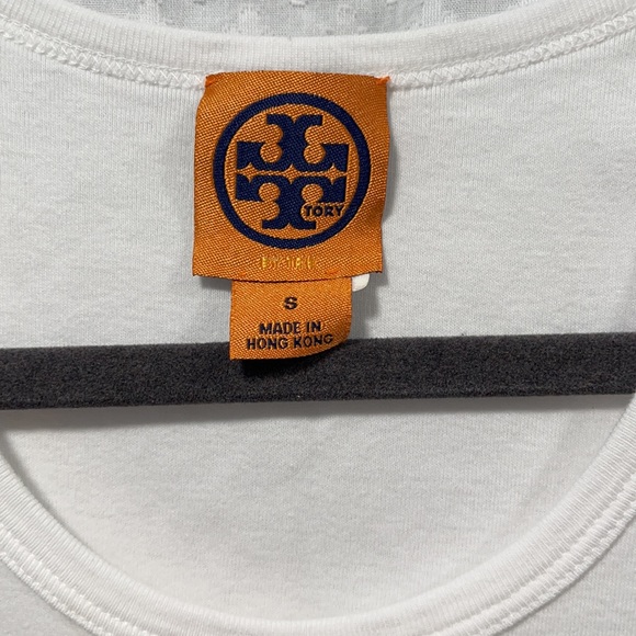 TORY BURCH • white embellished tank top SMALL - Picture 2 of 5